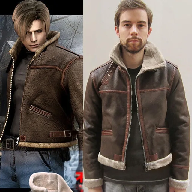 Resident Evil 4 Leon Kennedy Jacket Leather Winter