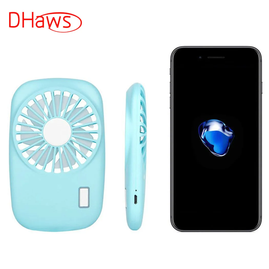 

DHaws Portable Mini Hand Held USB Rechargeable Mini Air Conditioner Cooler Camera Fan Square Lithium Polymer Battery Included