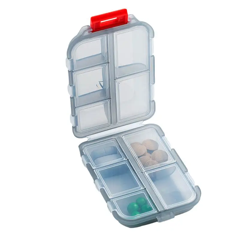 

Portable Outdoor Camping Travel Pills Box Case with 10 Compartments Double Layer Drug Seal Storage Container Holder