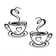 Художественная наклейка кухня ПВХ наклейки на стену паб чай креативные кофейные чашки дома Кафе Ресторан украшение винил