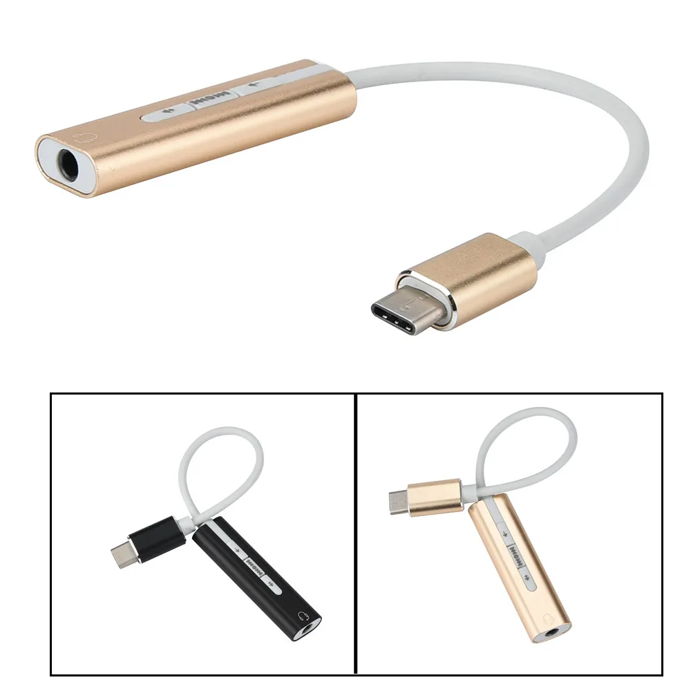 USB C Type C 7.1 Sound Card External Converter Adapter with 3.5mm Aux