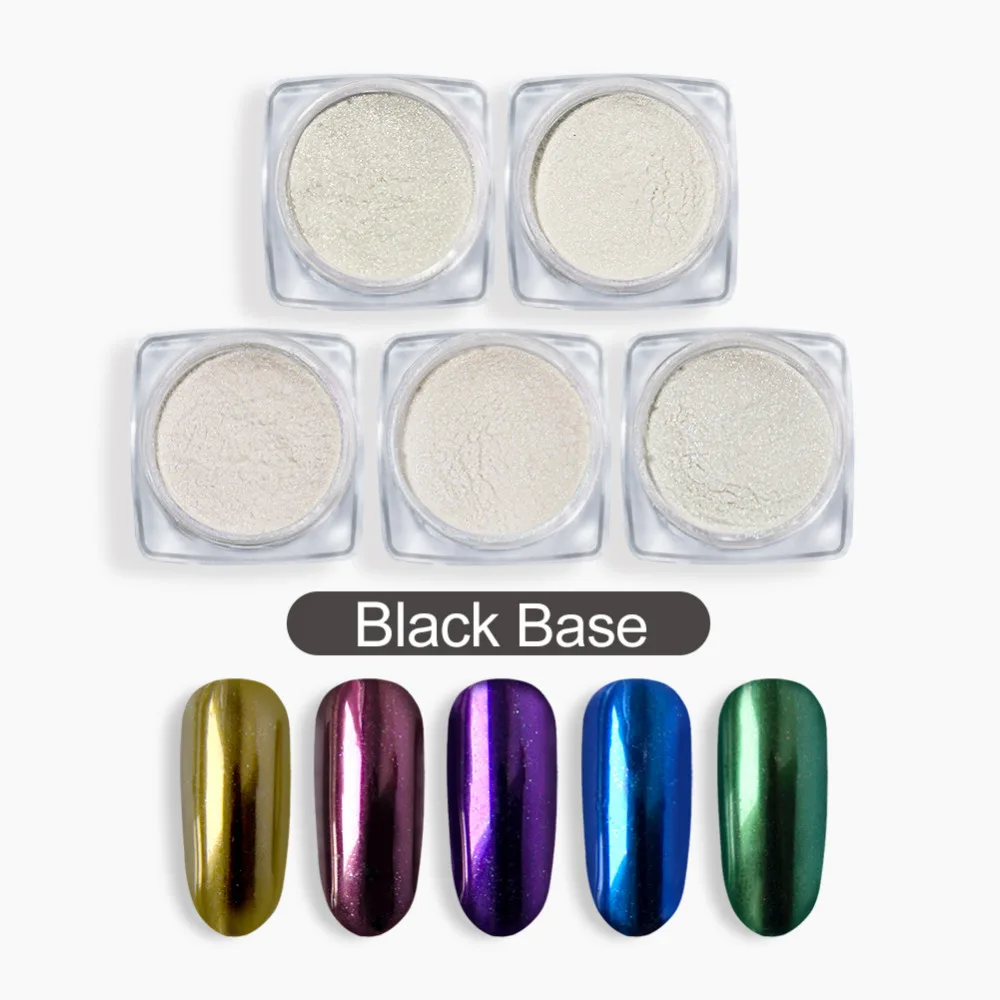 COSCELIA 5 BOX Nail Mirror Powders Set Pigment Powder Glitter For Decor Shinning Chameleon Manicure Diy | Красота и здоровье