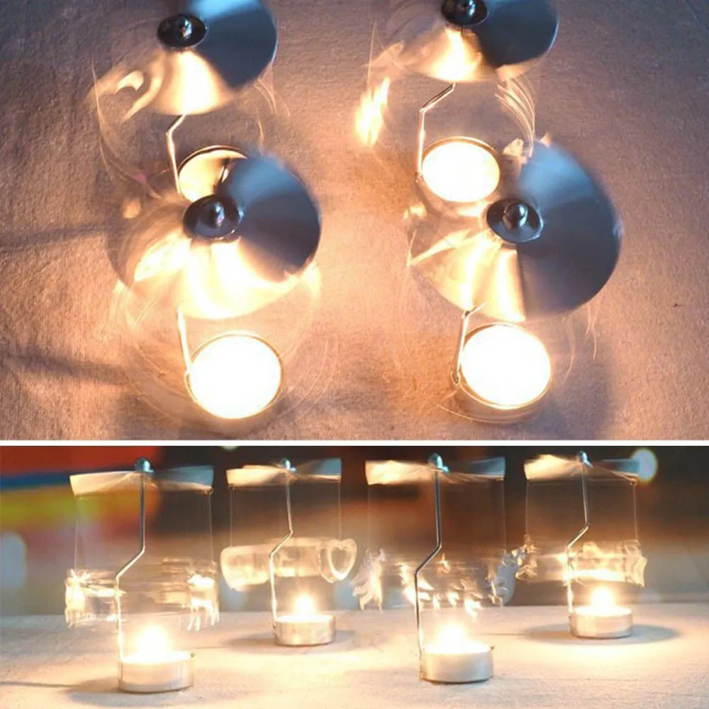 Вращающийся светильник для чая, романтичный металлический чайный светильник, карусель, домашний декор, рождественский подарок