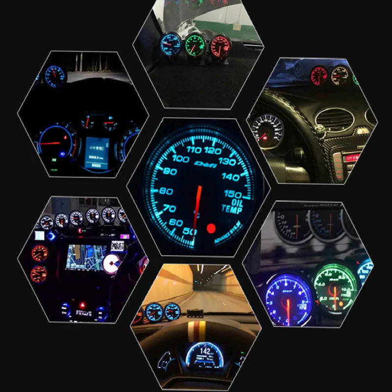 

universal diameter 6CM car modification Water Temp Gauges water temperature gauge free shipping