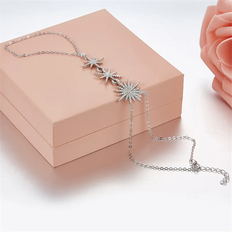 

Logo 925 Sterling Silver Meteorites Series Meteor Finger Bracelet CZ Octagon Star Bracelet AAA zircon Micro Pave Women Jewelry