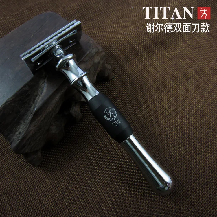Navalha de Segurança Alça de Metal Grátis de Alta Navalha de Barbear Lâmina de Barbear Titan Frete Qualidade Substituível 10 Cheap Lâmina de barbear