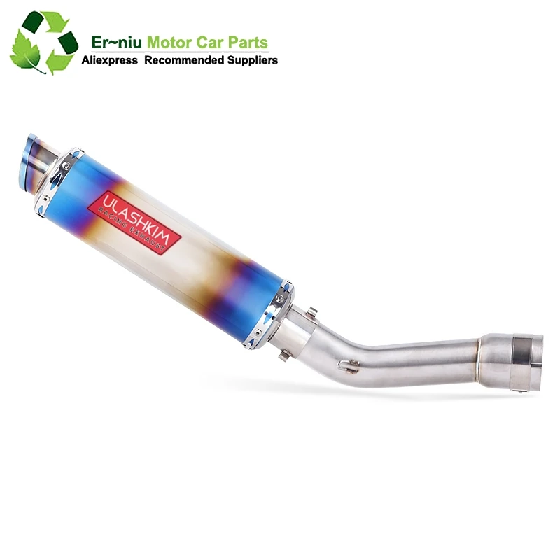 

Motorcycle Muffler Exhaust Full System Connect Link Pipe Middle Pipe Slip On For YAMAHA FZ1 FZ1N FZ1000 2005-2016
