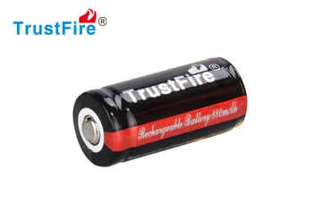 

2pcs/lot TrustFire 3.7V 880mAh 16340 CR123A Rechargeable Li-ion Battery with Protected PCB for LED Flashlight Headlamp