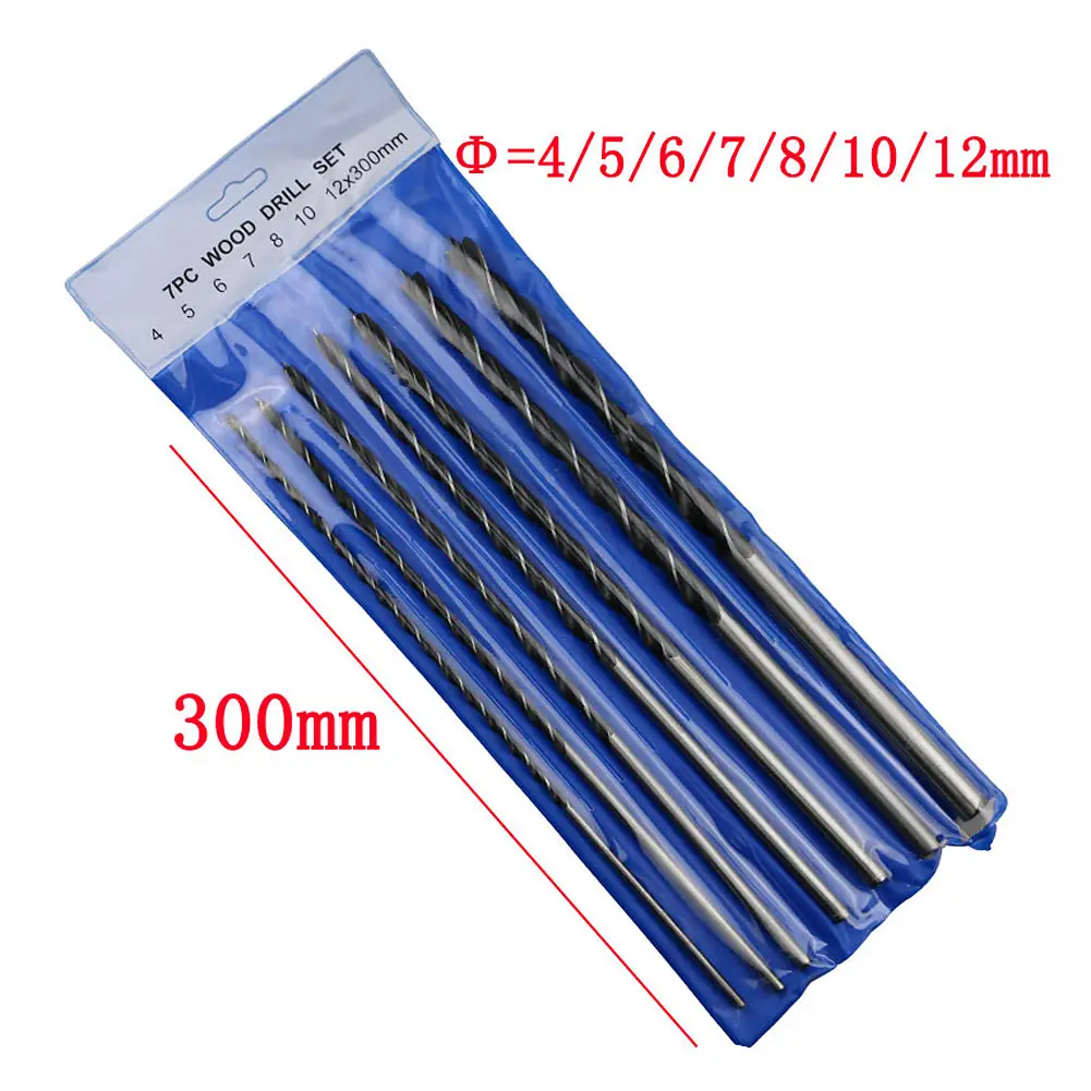 7 Pieces Carbon Steel Rotary File Bit Set for Wood Carving and Drilling