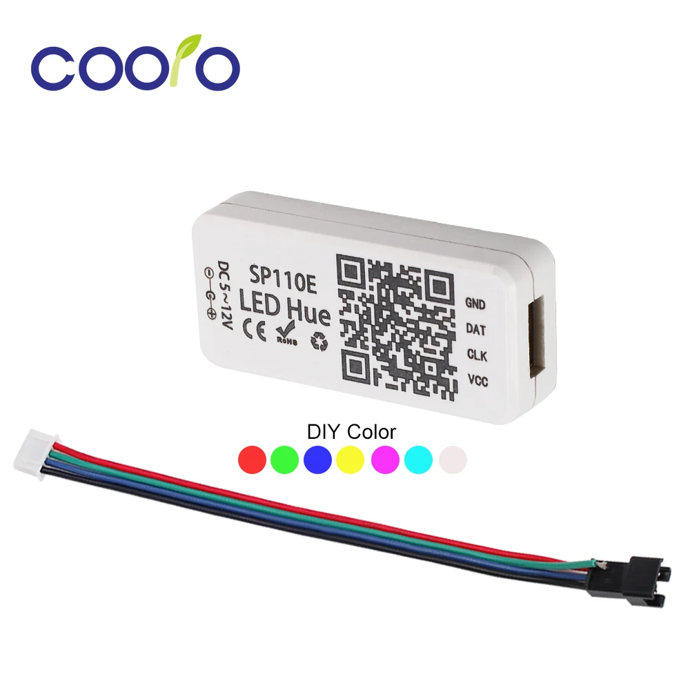

APP Control WS2812B Controller SP110E Bluetooth Pixel LED Controller For WS2811 WS2812B SK6812 Magic Lights Led Pixels Strip