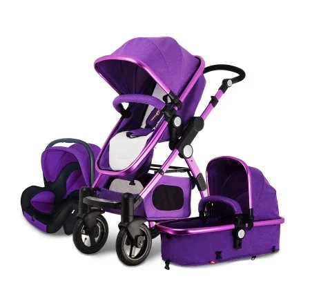 GoldBaby детская коляска 3 в 1, детское автокресло аналоговый коляска, бесплатной доставкой; - Цвет: materiallencotton