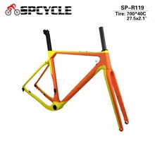 Spcycle 2018 Aero Carbon Road MTB Bike Frame Cyclocross Bicycle Frame Disc Bike Carbon Gravel frame