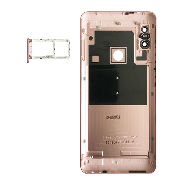Задняя крышка для Redmi Note 5, чехол с аккумулятором для Redmi Note 5, корпус+ Кнопки громкости+ кнопки питания+ лоток для sim-карты - Цвет: Pink With Sim Tray