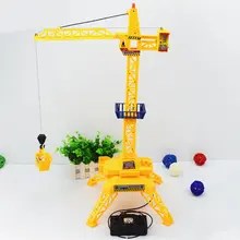 [Горячее предложение] необычный провод управления башенный строительный кран игрушки Моделирование игрушечный экскаватор проводной пульт дистанционного управления RC автомобиль подарок для детей