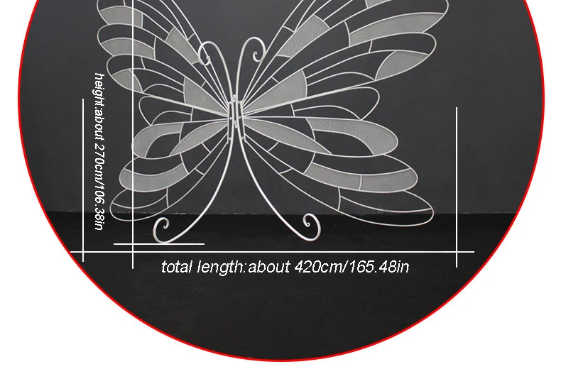 Flone свадебный реквизит из кованого железа бабочка фон ветрина магазина дисплей Бабочка украшение свадебной сцены макет ro