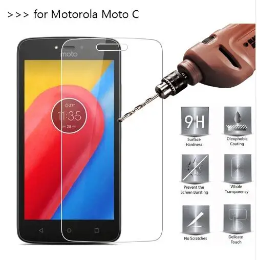 

2Pack for Glass Moto C Screen Protector Tempered Glass sFor Moto C Glass FOR Motorola Moto C XT1750 Thin Protective Film