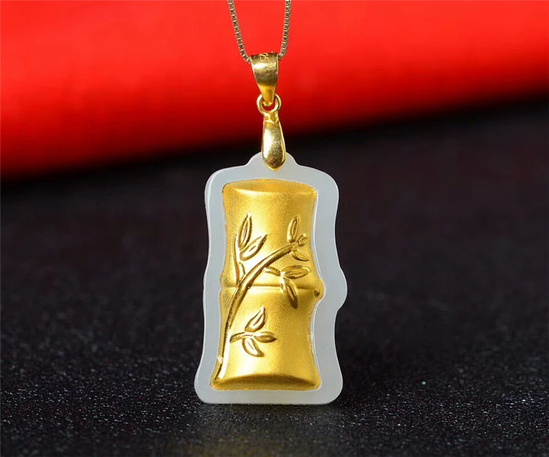 Ожерелье из серебра 925 пробы с инкрустацией натурального золота 24K|Ожерелья| |