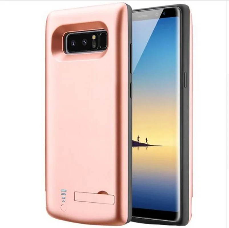

Power Case For Samsung Note 8 6500mAh Portable Battery Bank Charger Support holder cover cases cable charging