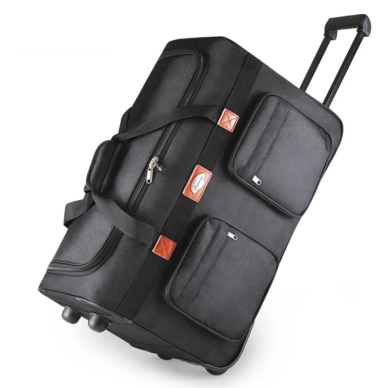 2" 32" Расширенная походная упаковка чехол rolllaway водонепроницаемый багажник для тележки сумка дорожная сумка Оксфорд колеса прокатки - Цвет: 26 inch black