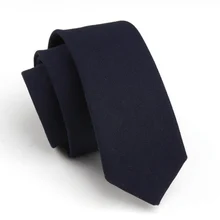 1 шт. Мужской Хлопковый стильный галстук, однотонный темно-синий тонкий узкий галстук мальчишник, деловые галстуки SK710