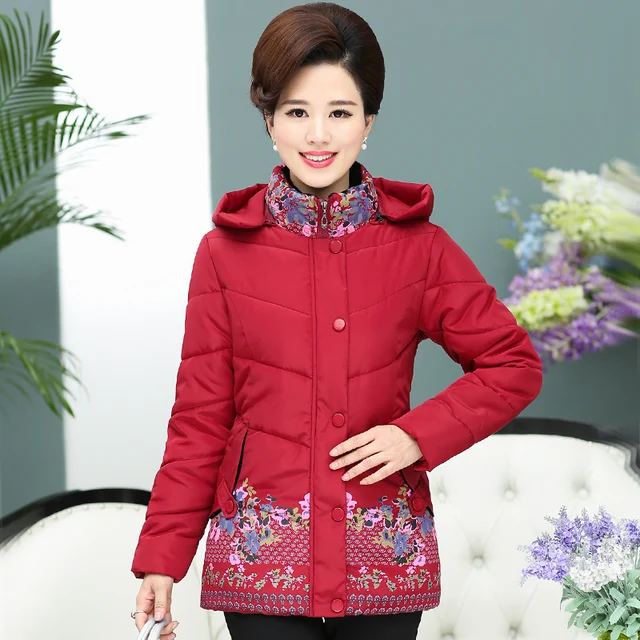 2019 In the elderly Women winter coat 60 70 mother winter coat winter