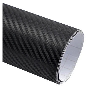 

50*127cm 3D Carbon Fiber Vinyl Car Wrap Sheet Roll Film Sticker Decal Black