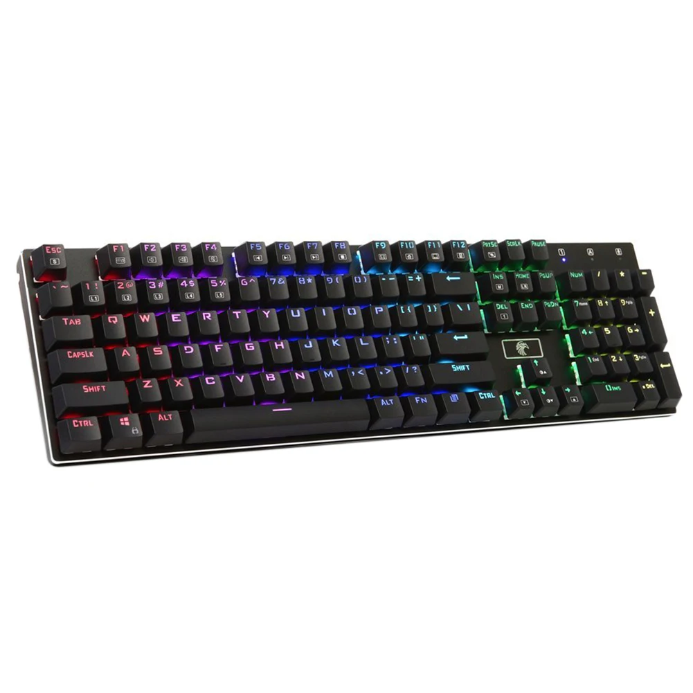 

Z-88 RGB Backlit 104 Keys Mechanical Gaming Keyboard with Blue Switches DIY - Replaceable Switches - Black
