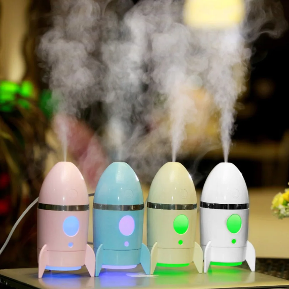 

Auto Air Humidfier USB Air Purifier Freshener 135ml Rocket Shaped Mini Air Humidifier USB Power Supply Car Office Home Purifier