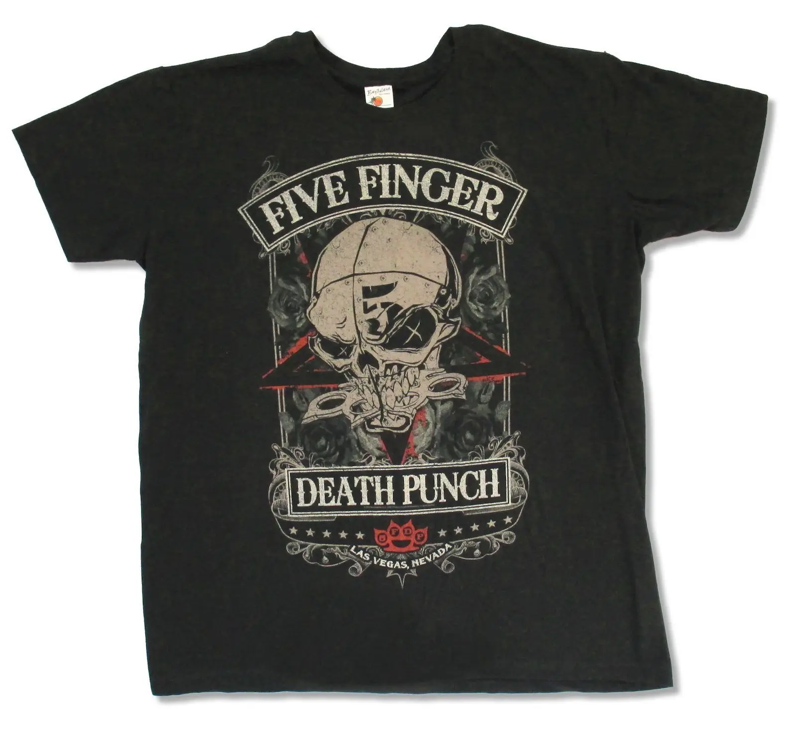 FIVE FINGER DEATH PUNCH "LAS VEGAS" CAMISA PRETA de T NOVA OFICIAL