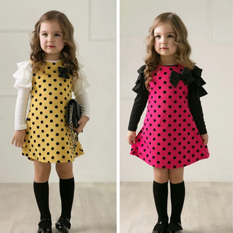 BFORTUNE оптовая продажа Летнее платье для девочек бренд Платье для маленьких девочек ретро Хлопок Детские платья для девочек в горошек