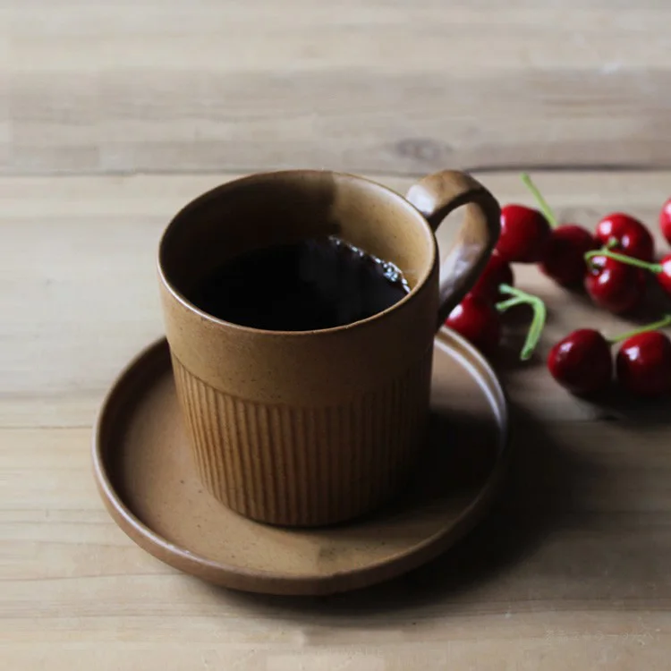 El yapımı Yaratıcı Katı Retro Sanat Severler Seramik Kahve Fincanı