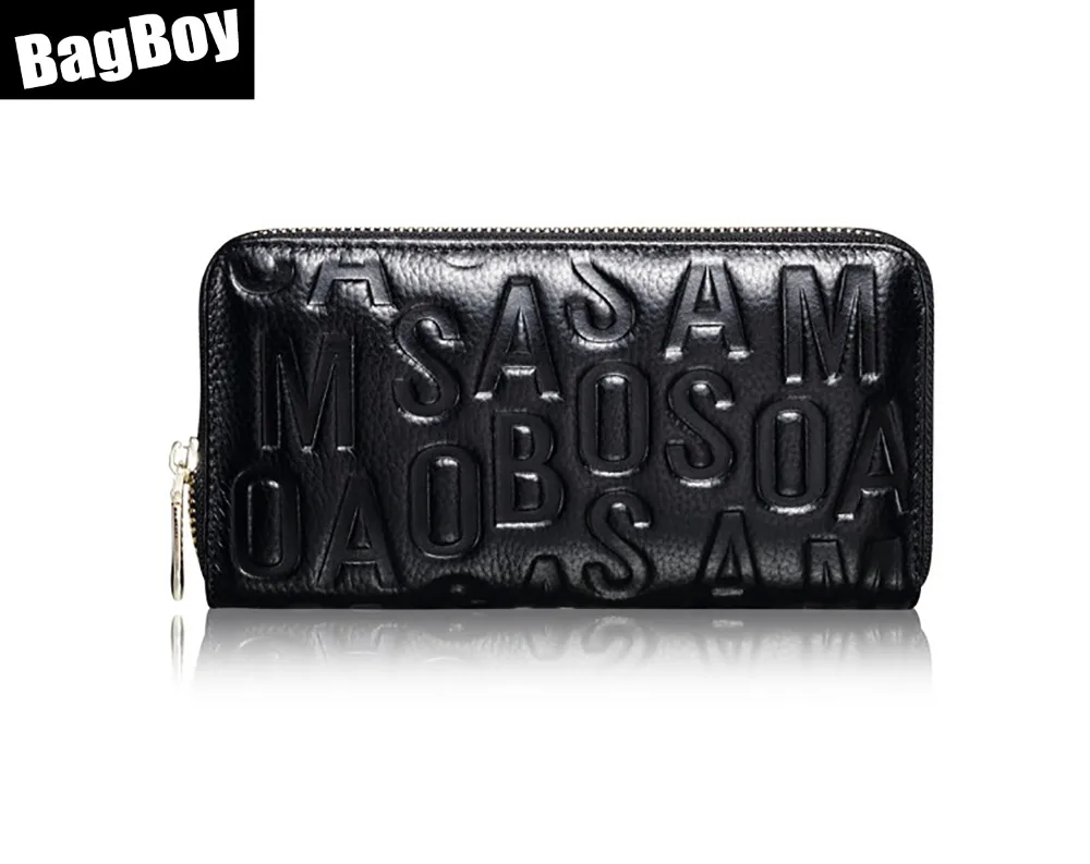 

BagBoy Women Luxury High Quality Wallet And Purse,Genuine Leather Long Wallet Hasp Phone Bag,Female Purse Phone Pocket Card Bag
