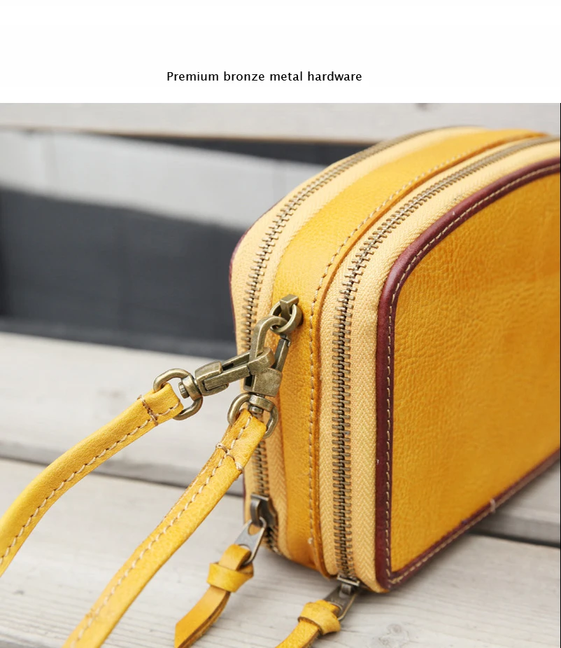 [Новинка] YIFANGZHE маленькая сумка-Кроссбоди из натуральной кожи, 2 основных сумки с несколькими сумочками и сумка через плечо с регулируемым ремешком