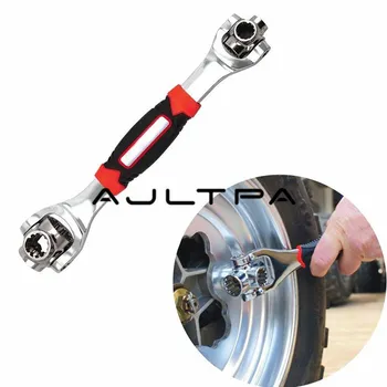 Best 10Pcs 48 In1 Tiger Wrench Swivel Wrench Ratchet Wrench Spanner Socket Wrench Dog Bone Style Car Repair Tool Hand Tools