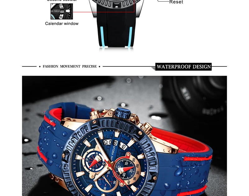 Watch Men 2019 MINIFOCUS Waterproof Silicone Wrist Watches Mens Luxury Brand Top Fashion Sport Wristwatch Men Quartz Male Clock (5)