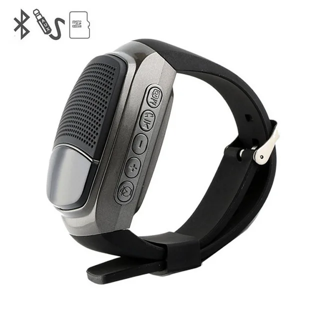 

MXPOKWV Bluetooth Wearable Sport Watch Speaker B90 Portable Bicycle Speaker LED Smart Speaker TF Card FM Audio Radio Speakers