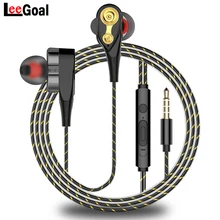 Двухприводные стерео наушники-вкладыши, наушники-вкладыши, бас-наушники для iPhone, huawei, Xiaomi, 3,5 мм, наушники с микрофоном