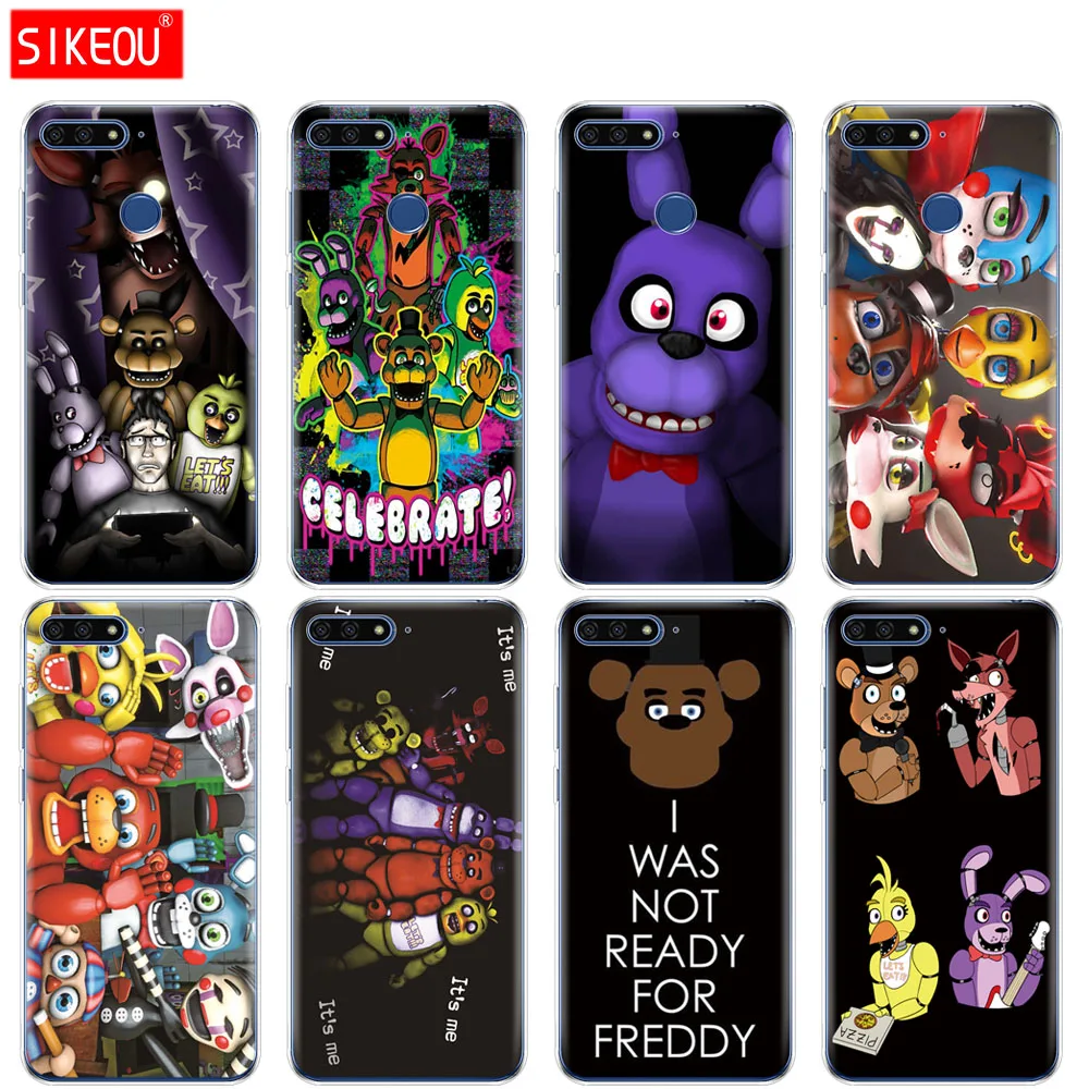 

Silicone Cover Phone Case For Huawei Honor 7A PRO 7C Y5 Y6 Y7 Y9 2017 2018 Prime five nights at freddy's fnaf freddy