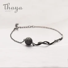Thaya s925 Серебряный браслет с метеоритом, браслет с вулканическим камнем, без упавшей дорожки, дизайн, ювелирные изделия для женщин