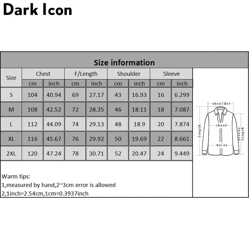Мужская Уличная рубашка Dark Icon длинная в стиле хип хоп с принтом спереди и сзади