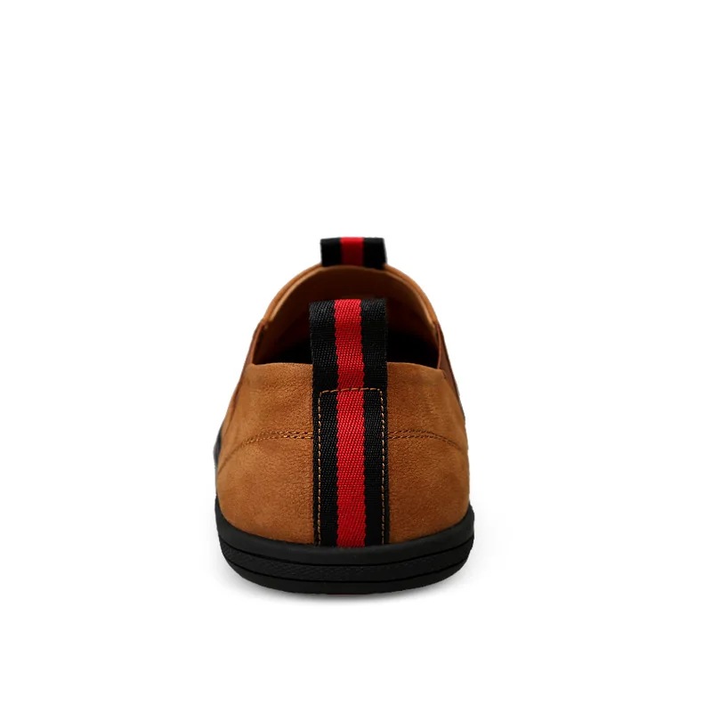 marrom Plus Natural Sobre Homens Deslizar À Dos Couro Preto Size Sapatas Dropshipping Casuais Feitos Mão Borracha De Condução Mocassins Sapatos AqHEnxwZ