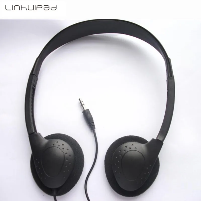 Linhuipad 300pcs Economical Stereo headphones 3.5mm disposable headsets