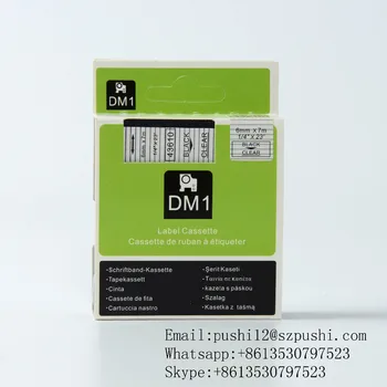 

Adheres Plastic For DYMO execllant quality Label Makers Black on clear 43610