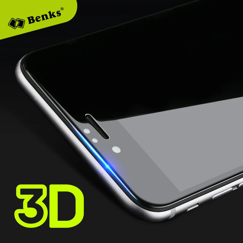 imágenes para Benks 3D Calor de Flexión de vidrio Templado protector para iPhone 6 6 s Plus Celular Cubierta Completa Película de Protección Sin Problemas en forma negro imágenes para Benks 3D Calor de Flexión de vidrio Templado protector para iPhone 6 6 s Plus Celular Cubierta Completa Película de Protección Sin Problemas en forma negro