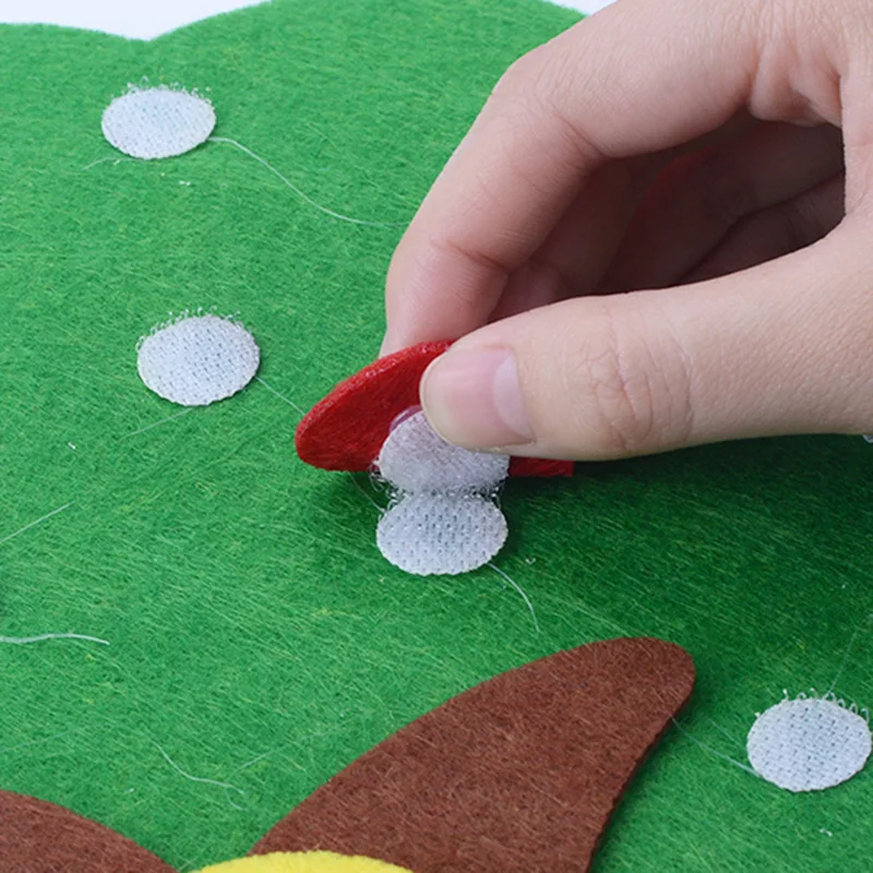 DIY войлочная ткань Когнитивная яблоня игрушки детские развивающие игрушки прочные Цифровые Детские Обучающие принадлежности Монтессори подарки для детей