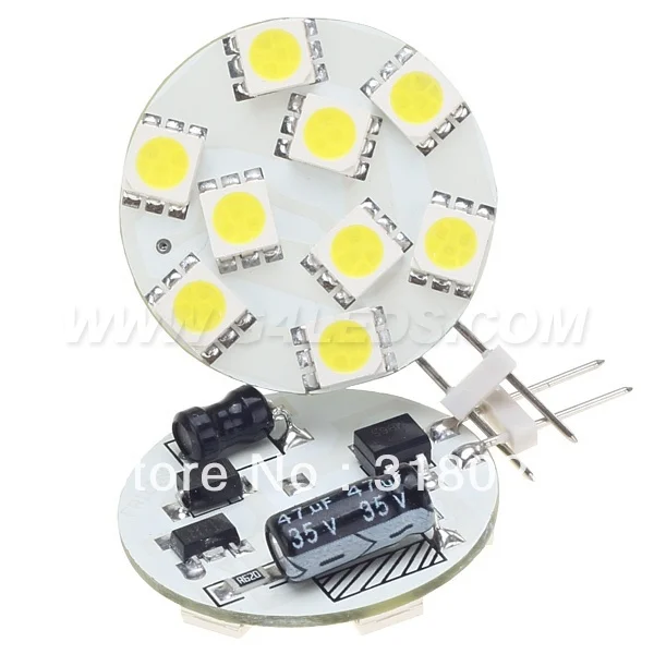 

Free Shipment (12VDC& AC/DC10-30V )G4 LED 9pcs 5050 SMD Side pin Yachts Boats Ships Automobiles Carts Bulb Lamp 20pcs/lot