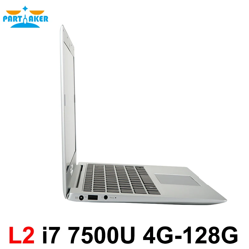 Partaker L2, Windows 10, ноутбук, ноутбук, ПК, 13,3 дюймов, Core I7 7500U, 8 Гб Ram, 256 Гб SSD, клавиатура с подсветкой, 1920*1080, ультрабук