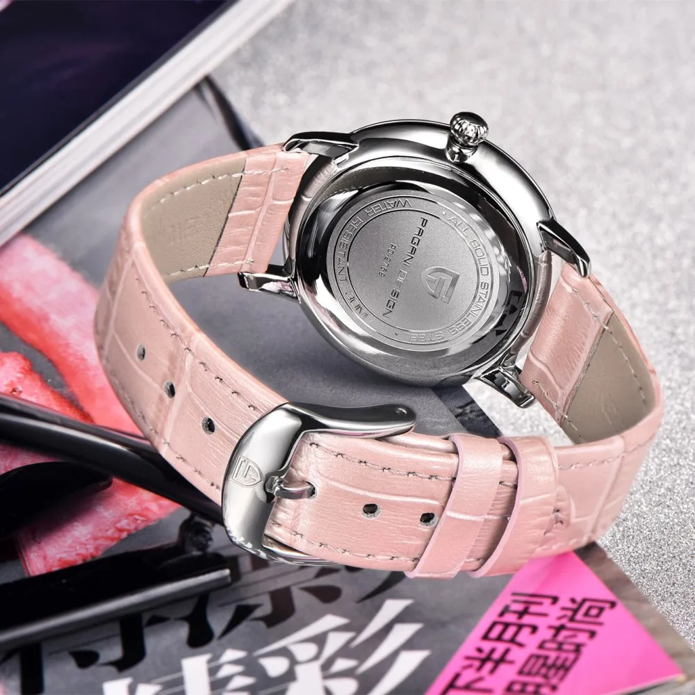 Женские кварцевые часы PAGANI водонепроницаемые с кожаным ремешком|montre brand|montre