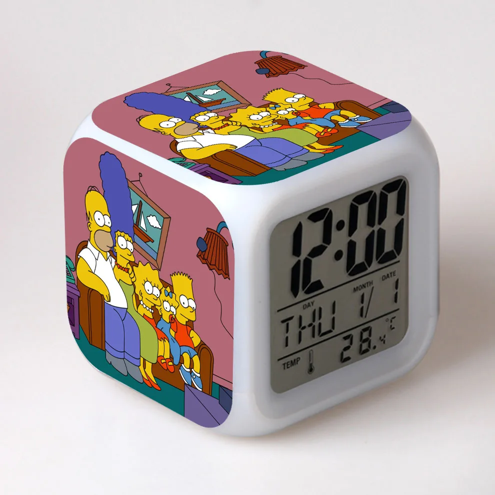 

Alarm Clock Led Light 7 Color Change Cool Gadgets Saat Square Table Projection Clock Bedside Led Digital Digital Car Dashboard