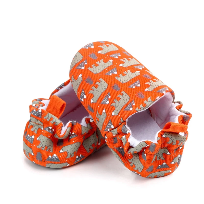 2018 New born Baby Shoes Infant First Walkers Cartoon Loafers Soft Moccasins Slip on Crib Shoes Toddler Slippers 0-18M Boy Girls